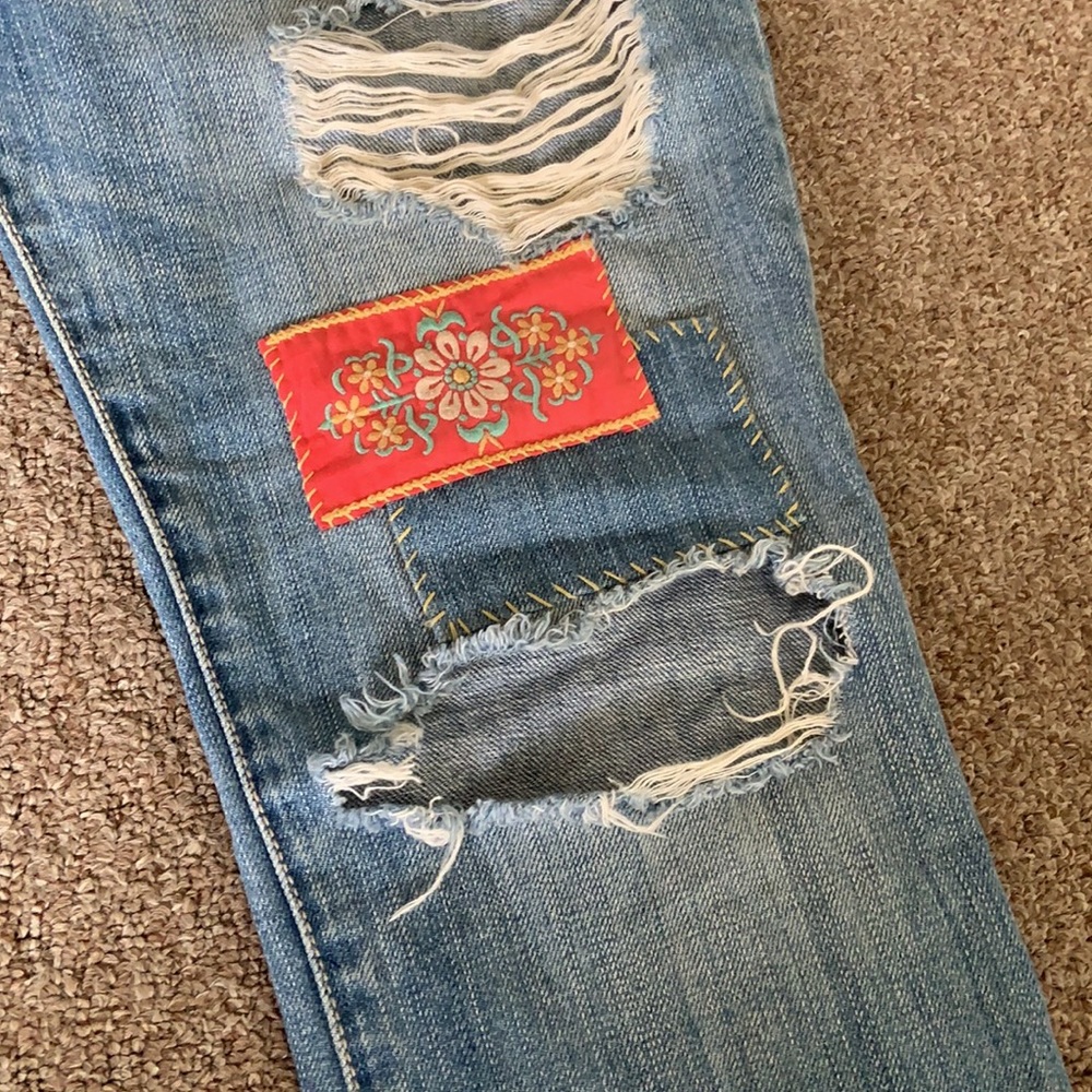 Patchwork Bootcut Jeans - image 3